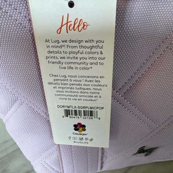 Lug Purple Tote Bag with Structured Design - Picture 6 of 7